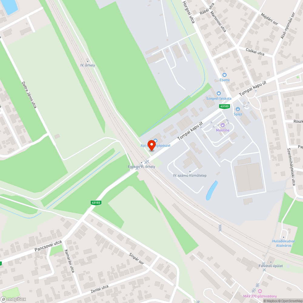 Kártyú a síneknél bejelentés helye