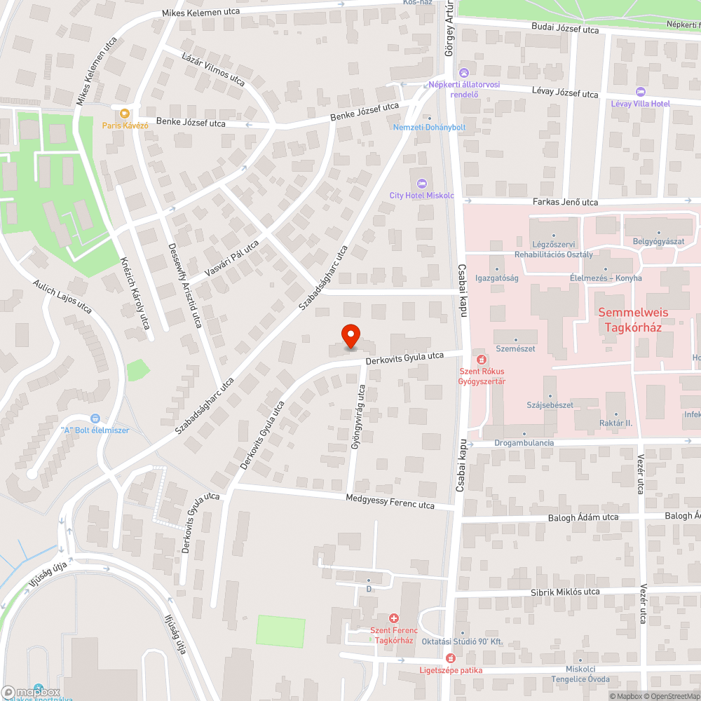 Elhagyott jármű Miskolcon bejelentés helye