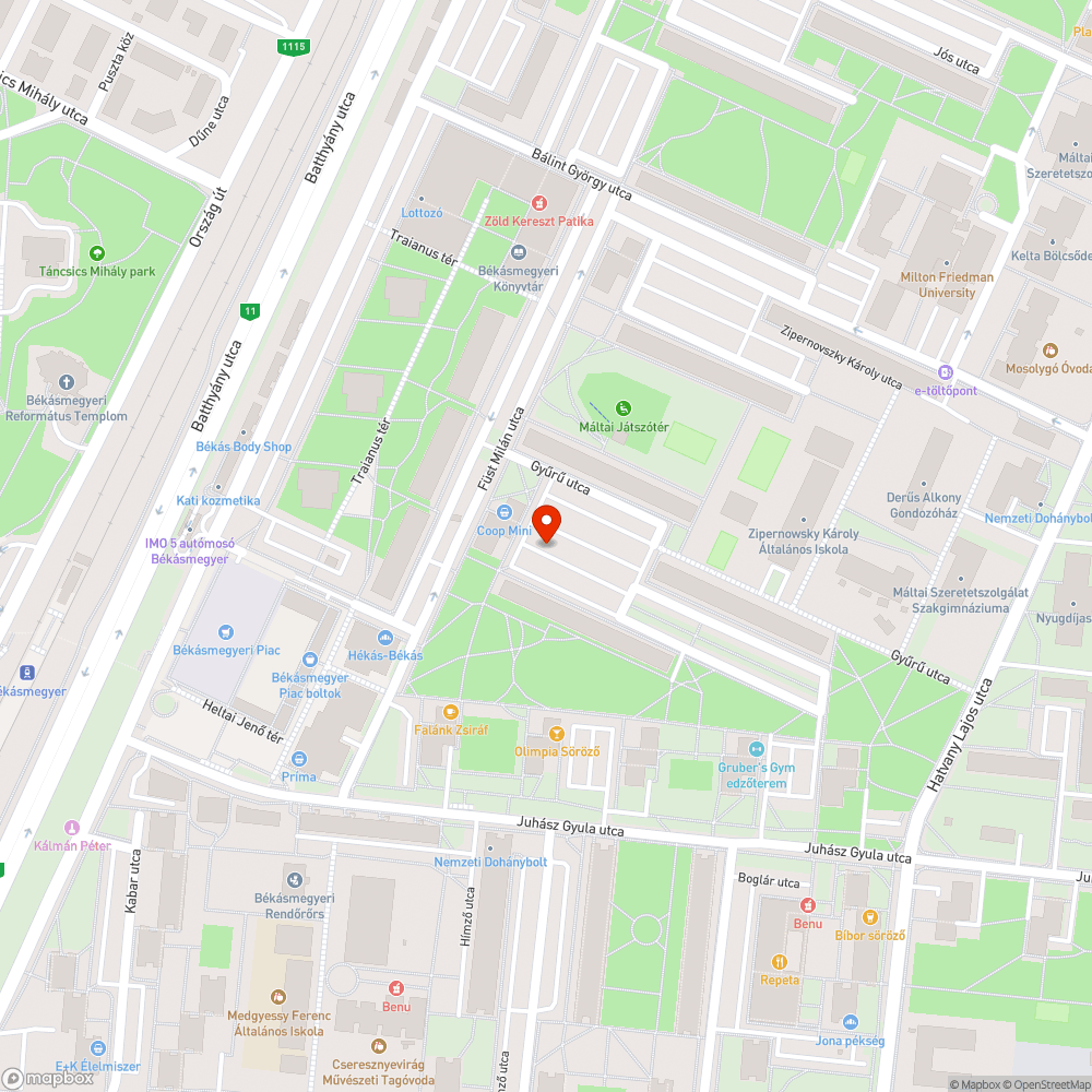 Elhagyott jármű bejelentés helye