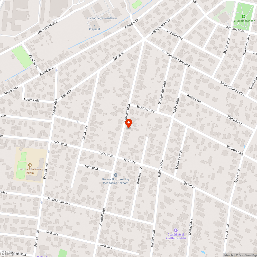 Száguldozás bejelentés helye