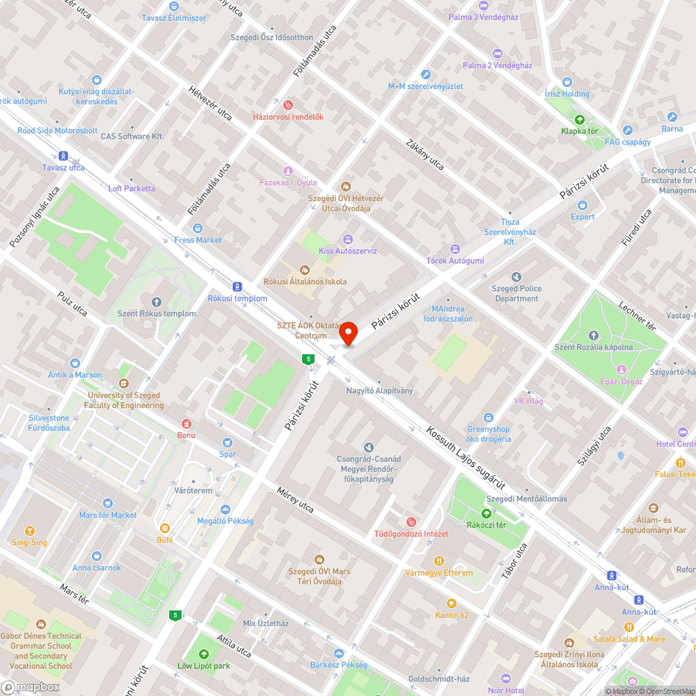 Alacsony tábla - Párizsi krt. 34. bejelentés helye