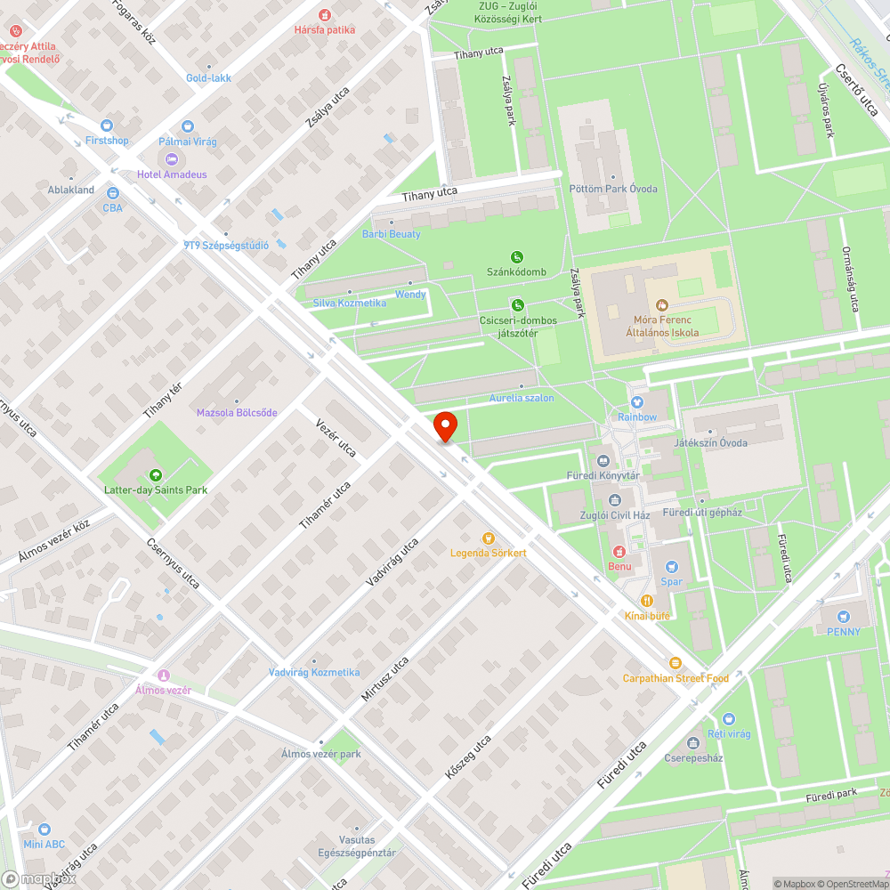 Elhagyott jármű bejelentés helye