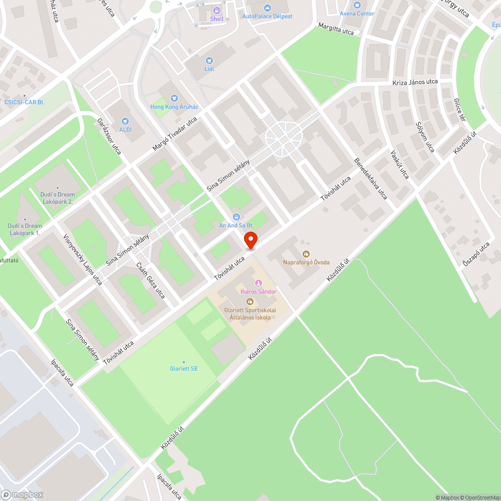 Útra belógó fa bejelentés helye