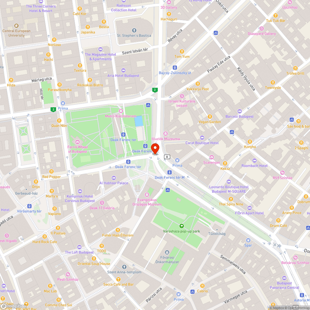 Deák Ferenc tér C lejárat fala graffitis bejelentés helye