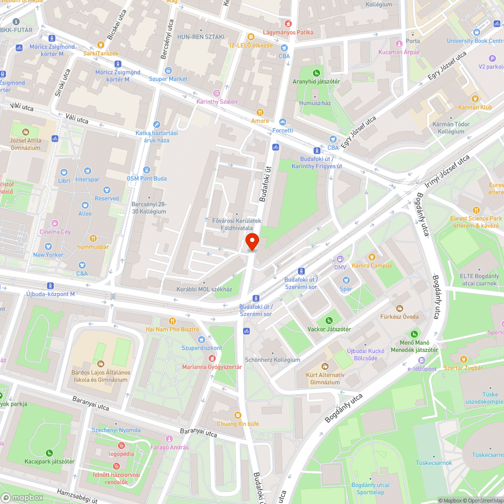 Kátyú bejelentés helye