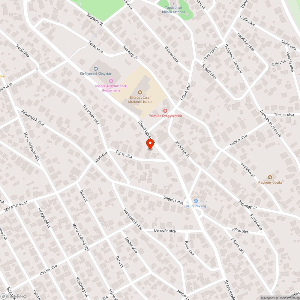 Járdából kiálló fedél bejelentés helye