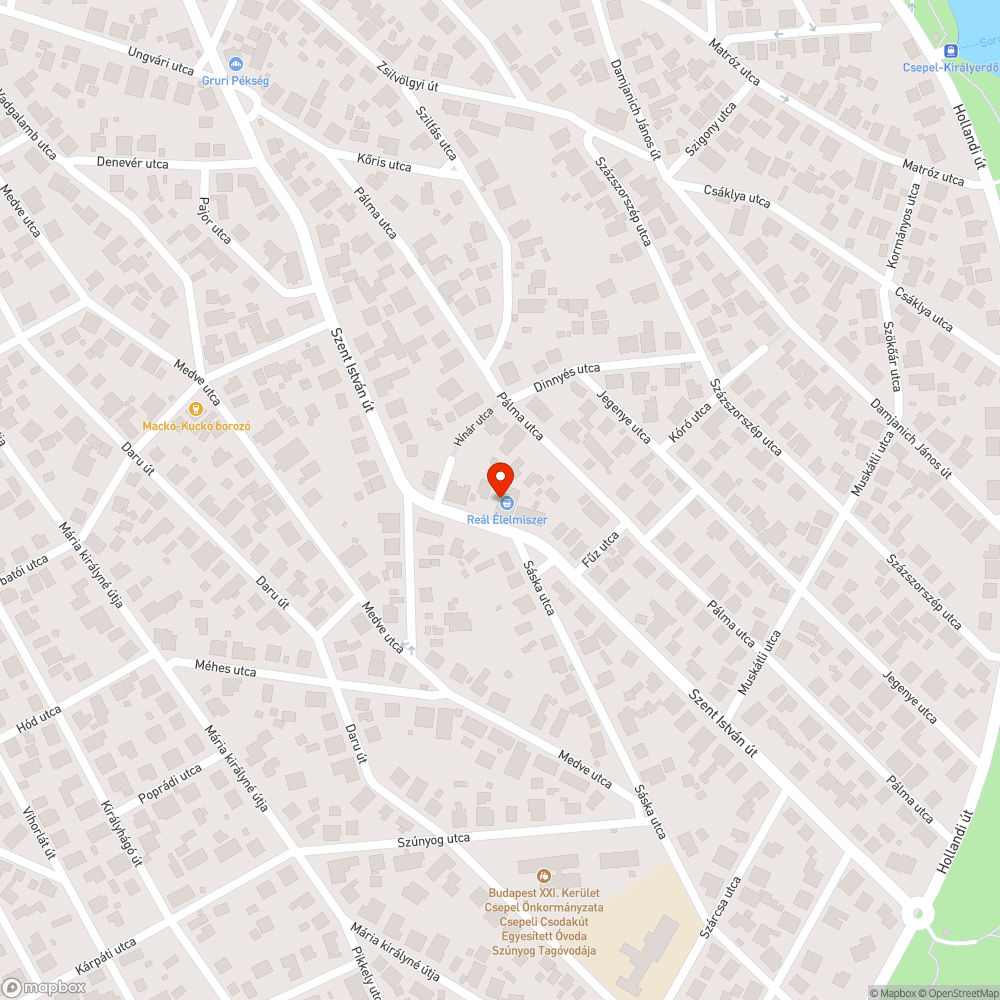 Botlásveszélyes közmű bejelentés helye