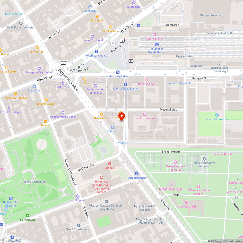 Utcán elhelyezett hulladék bejelentés helye