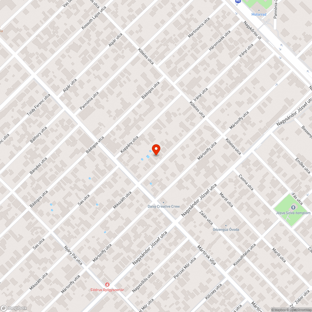 Balesetveszélyes járda bejelentés helye