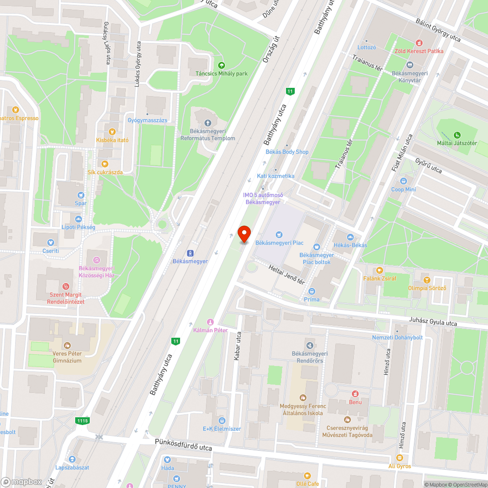 Graffiti bejelentés helye