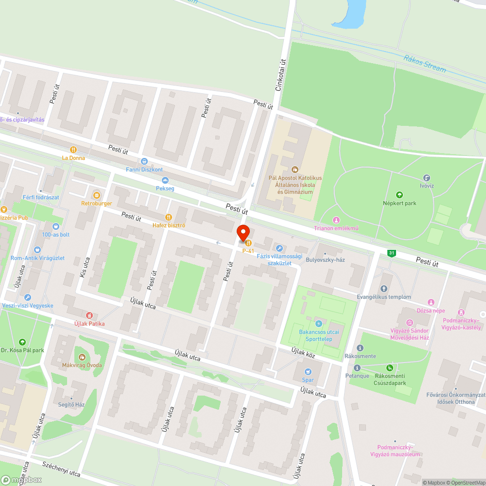 Bútor bejelentés helye