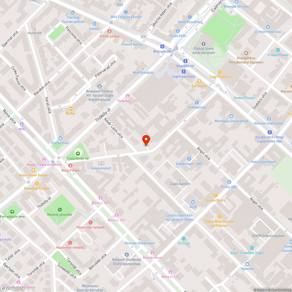 Megszűnt közterületi parkoló bejelentés helye