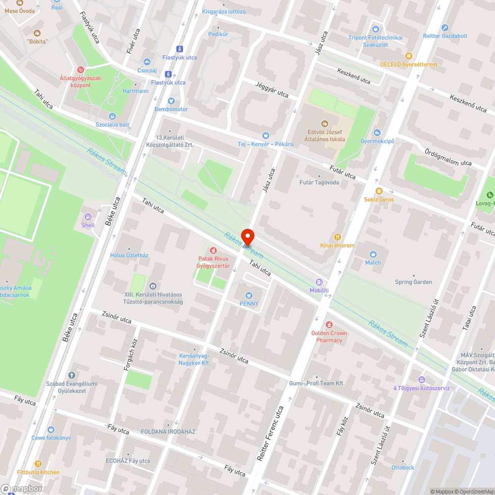 Szemetes kuka a patakban bejelentés helye