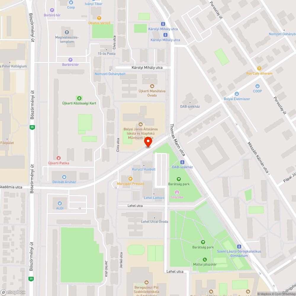 Sötétség bejelentés helye