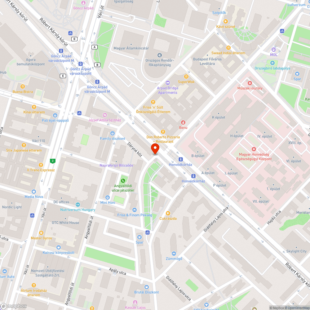 Két hiányzó poller a kerékpárút mellett bejelentés helye