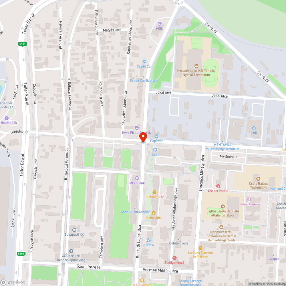 Hiányzó fényterelő bejelentés helye