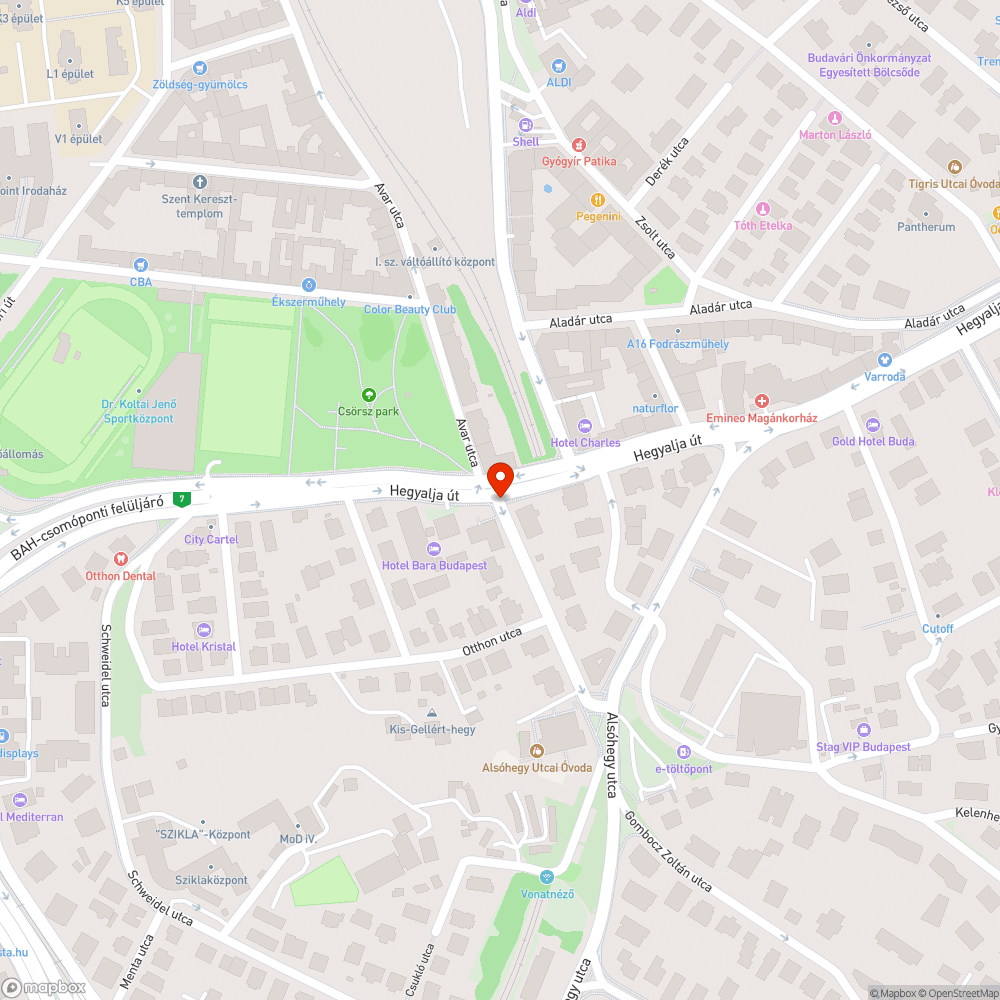 Elkopott zebra bejelentés helye