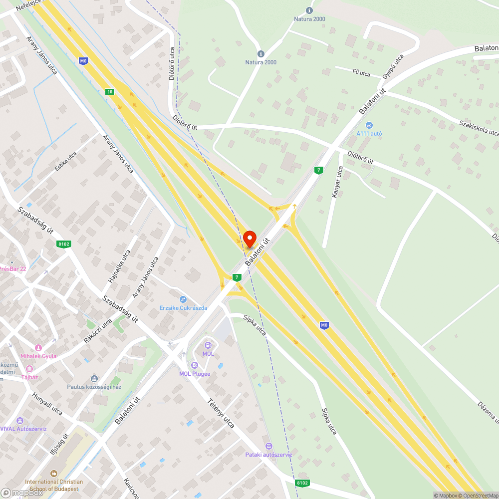 7-es M0 Jelzőlámpasor meghibásodott bejelentés helye