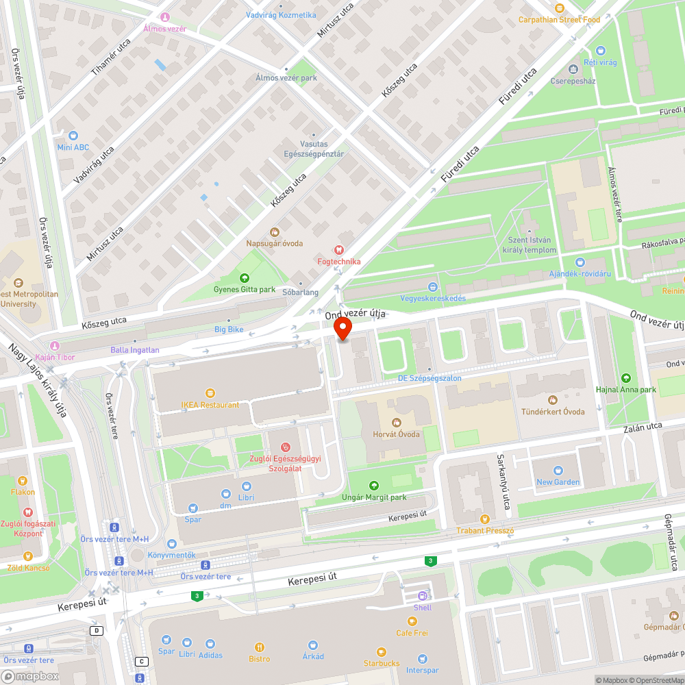 Sötét lámpa bejelentés helye