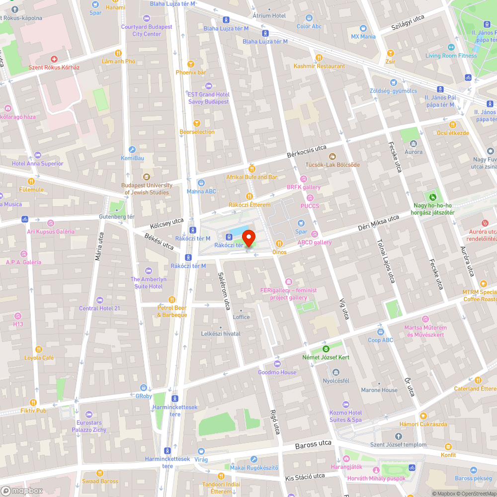 Szabálytalan parkolások - Rákóczi tér bejelentés helye