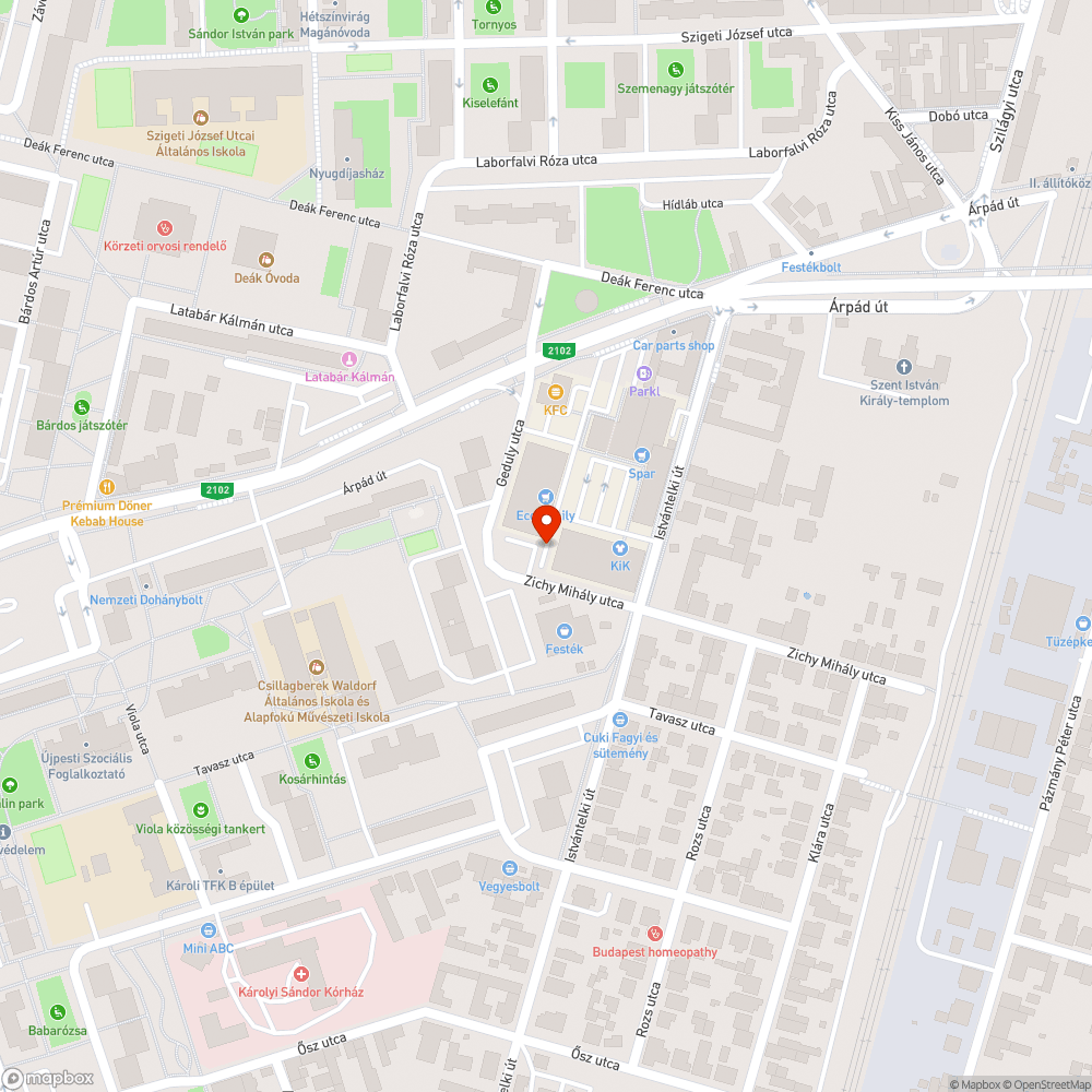 Elhagyott taxi bejelentés helye