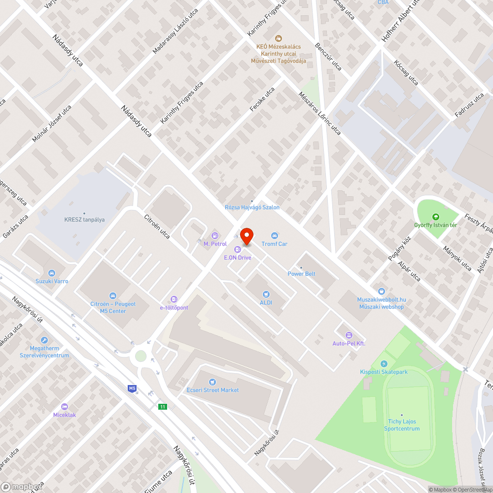 Elfelejtett piros autó bejelentés helye