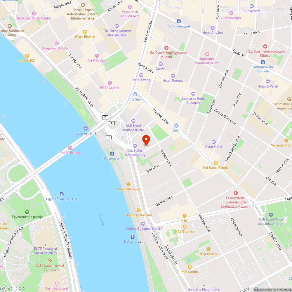 Nem működő közvilágítás a Tinódi és a Gabona utcában bejelentés helye