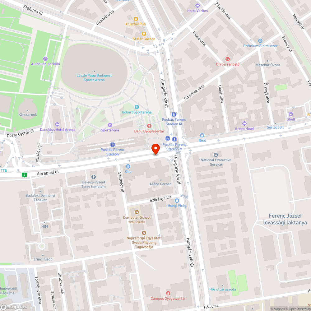 Kátyús, repedt, süllyedt útszakasz bejelentés helye