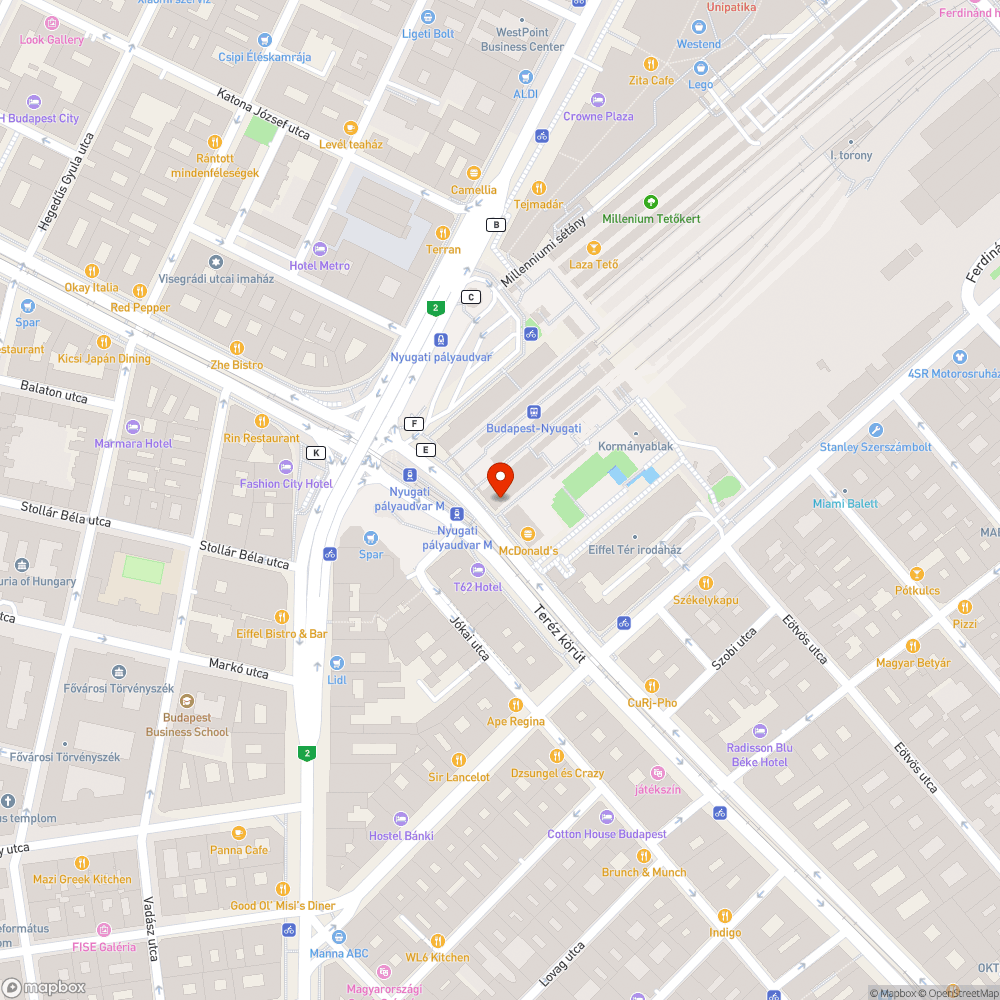 Betört üveg bejelentés helye