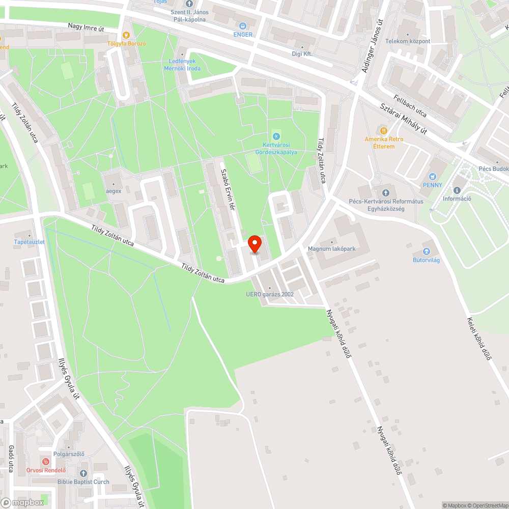 Parkolás bejelentés helye