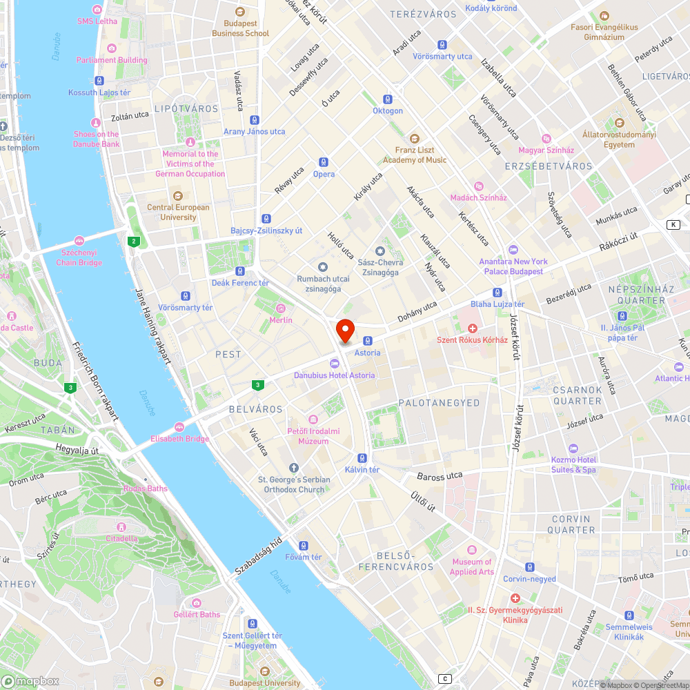 Astoria E lépcső grafftis bejelentés helye