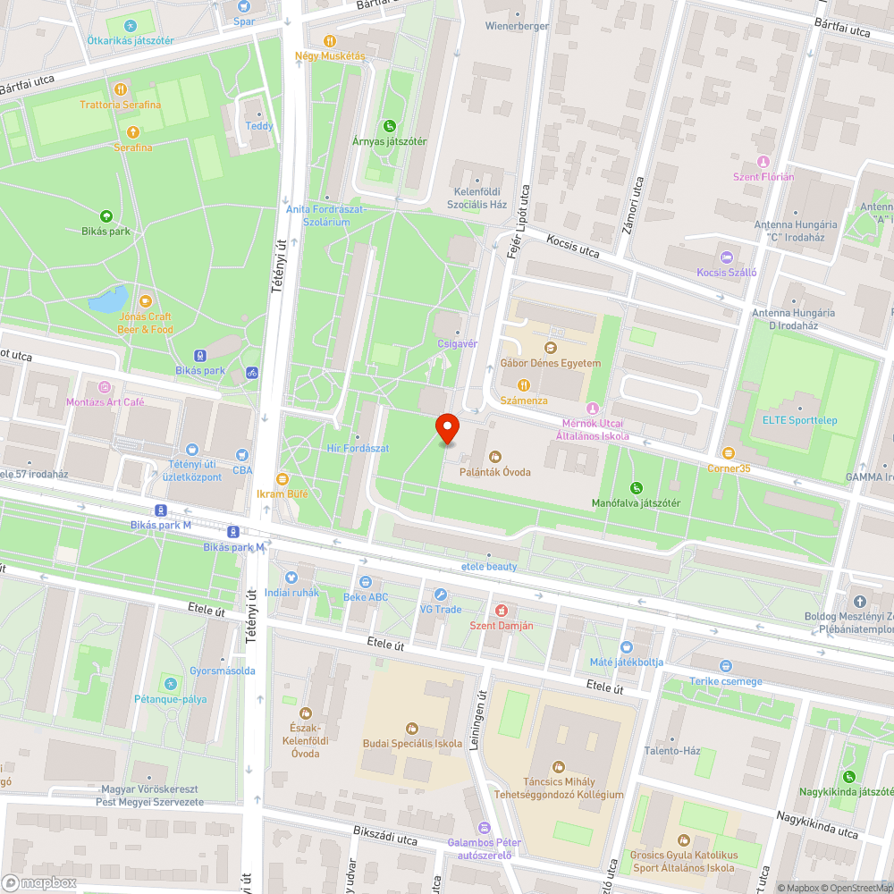 Kikerülhetetlen tócsa bejelentés helye