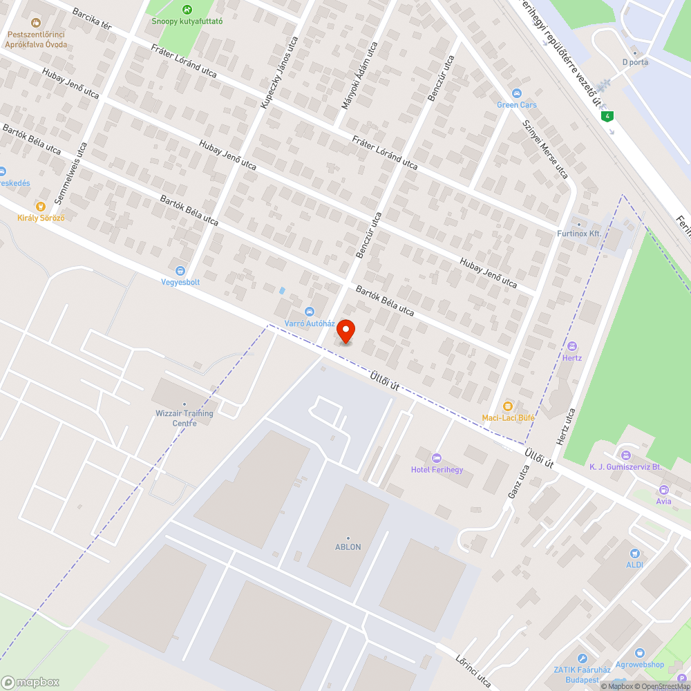 Zöldterületi parkolás és roncs autó bejelentés helye