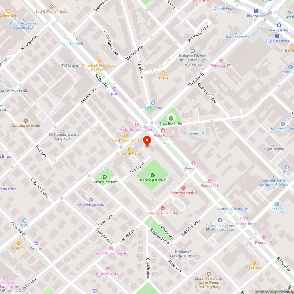 Úttesten csatorna lefolyó eltömődés bejelentés helye