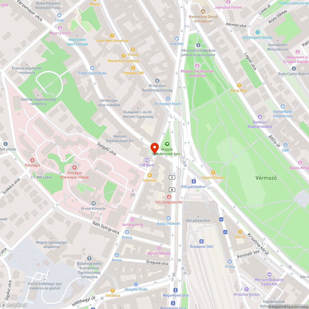 XII. Kékgolyó utca megsüllyedt bejelentés helye