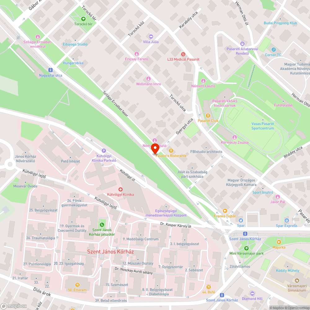 XII. Szilágyi Erzsébet fasor brutális kátyutenger bejelentés helye