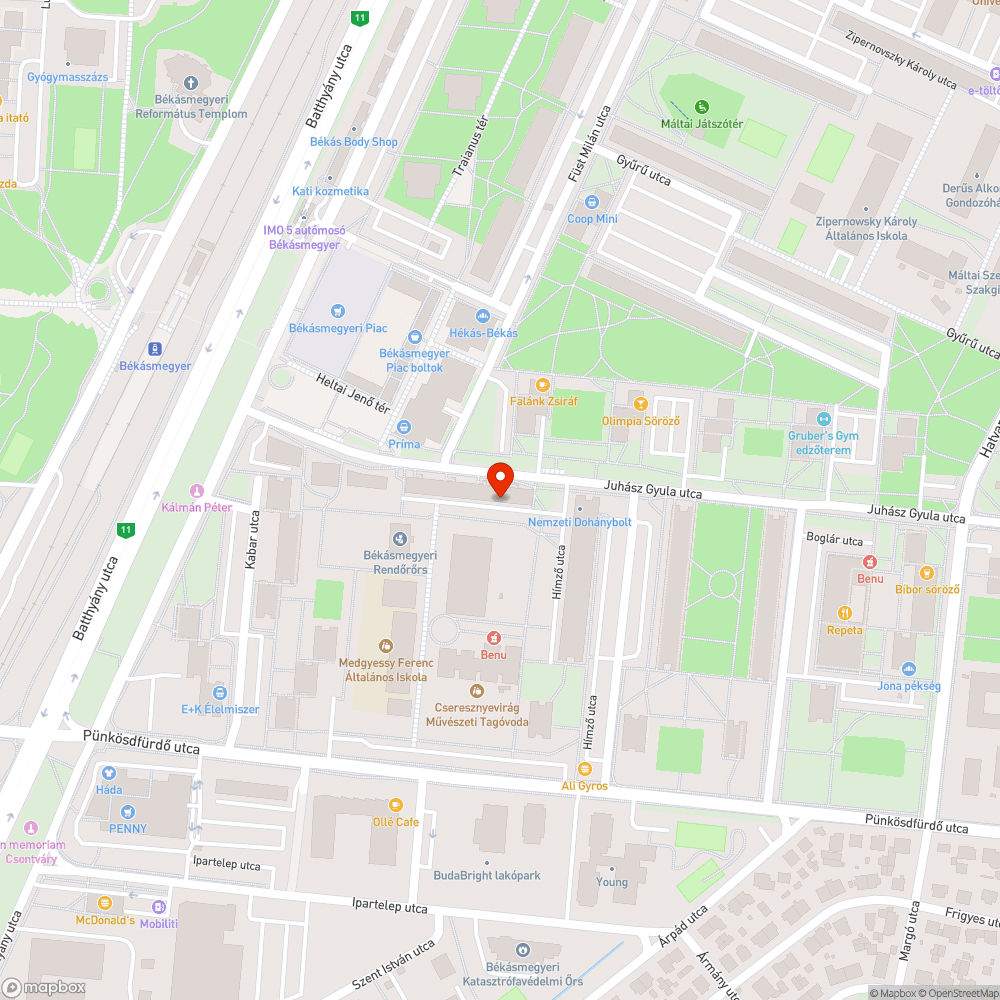 Kátyú bejelentés helye