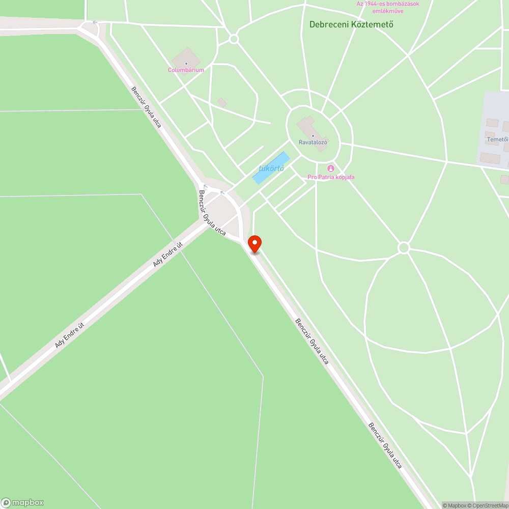 Áll a víz bejelentés helye