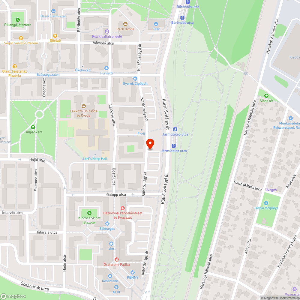 Eldugult aknák a parkolóban bejelentés helye