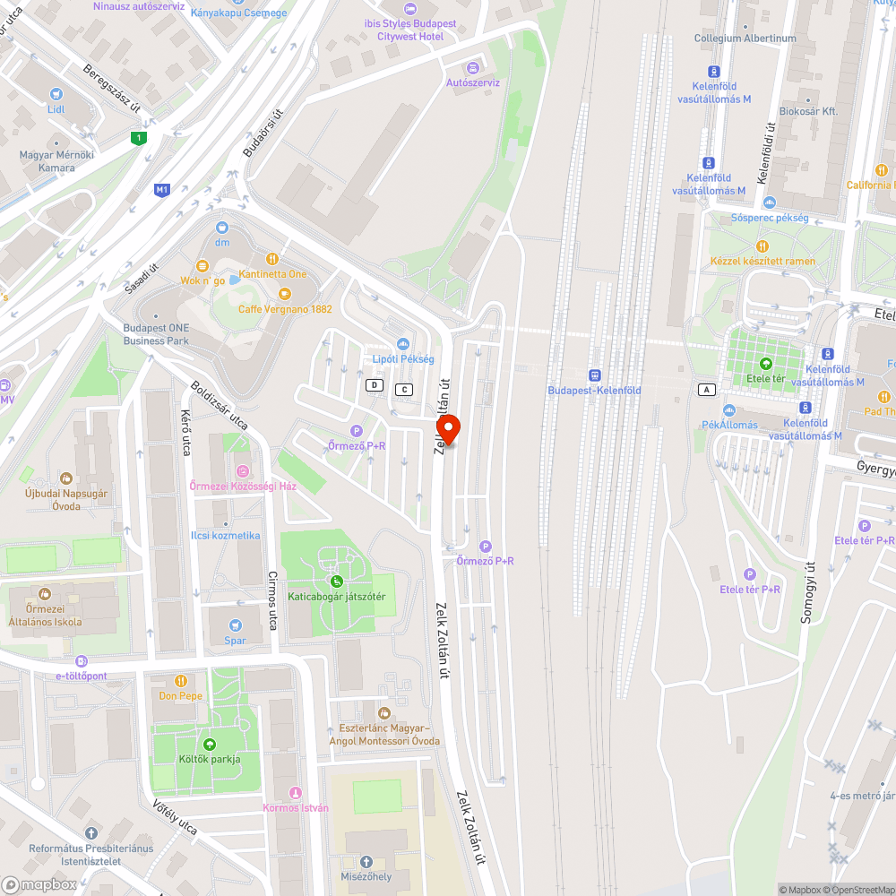 Zelk Zoltán út - Őrmező P+R melletti szemét bejelentés helye