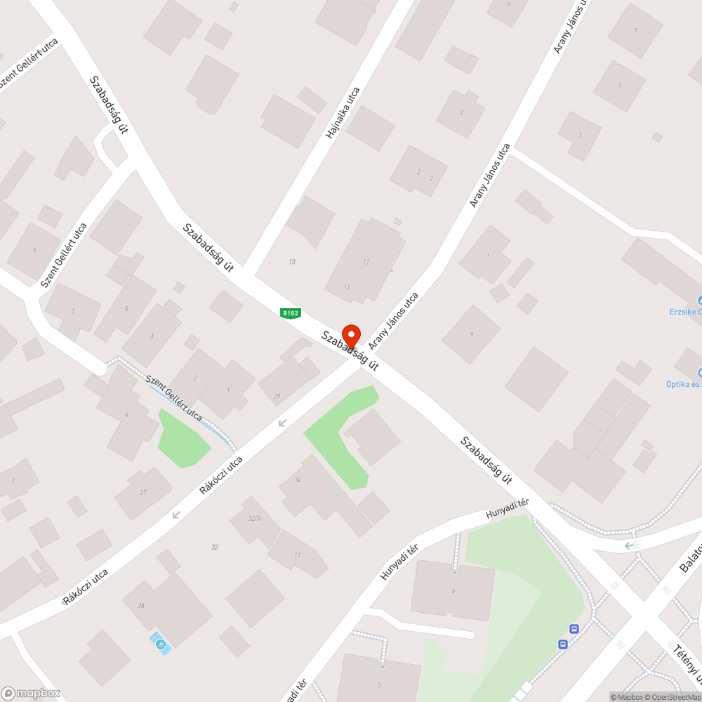 Csattogó rács 1. bejelentés helye