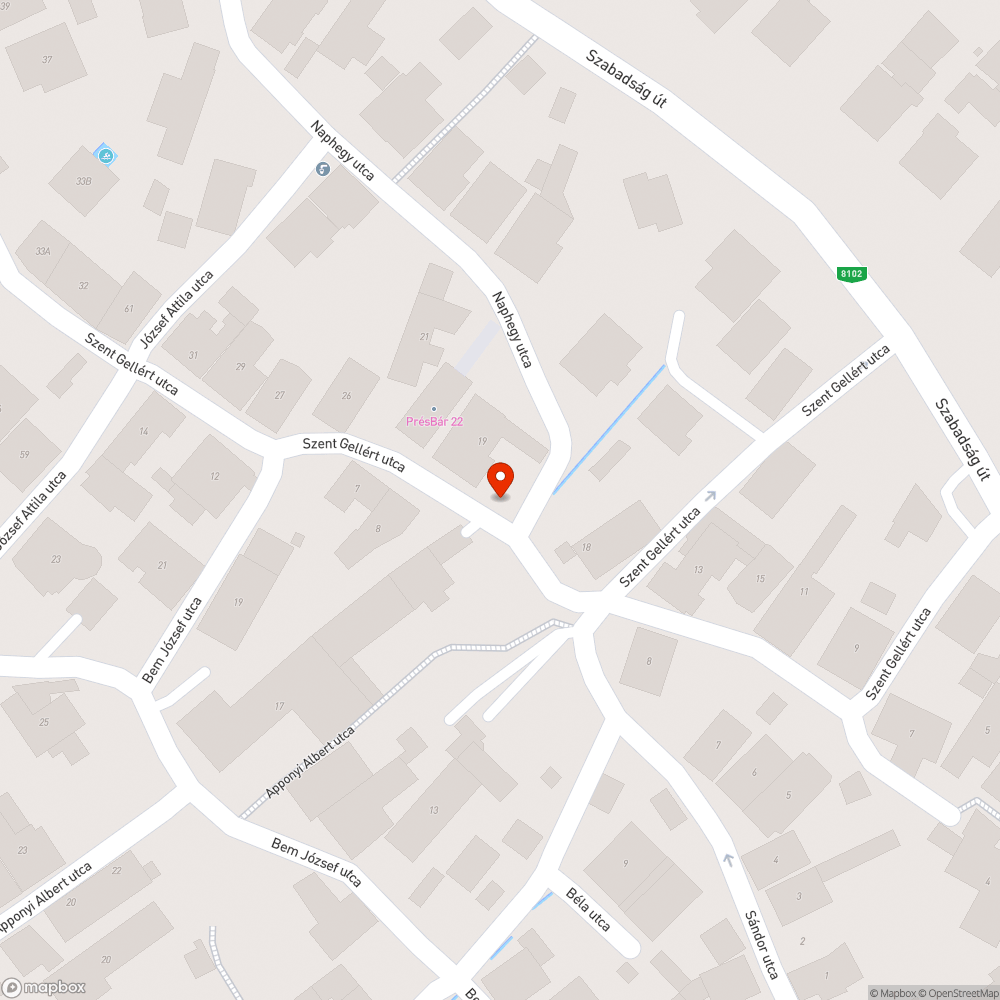 Csattogó rács 2. bejelentés helye