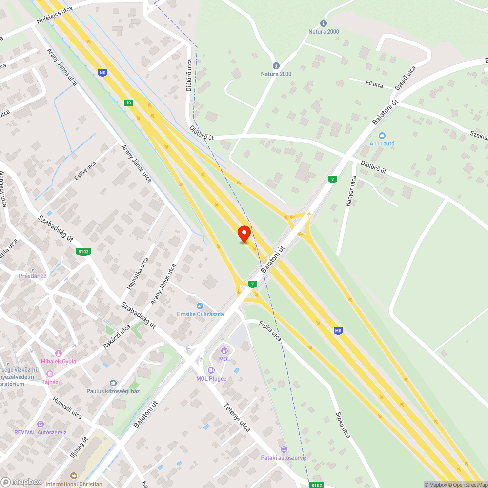 Hatalmas kátyú 7-es főút-Diósd M0 bejelentés helye