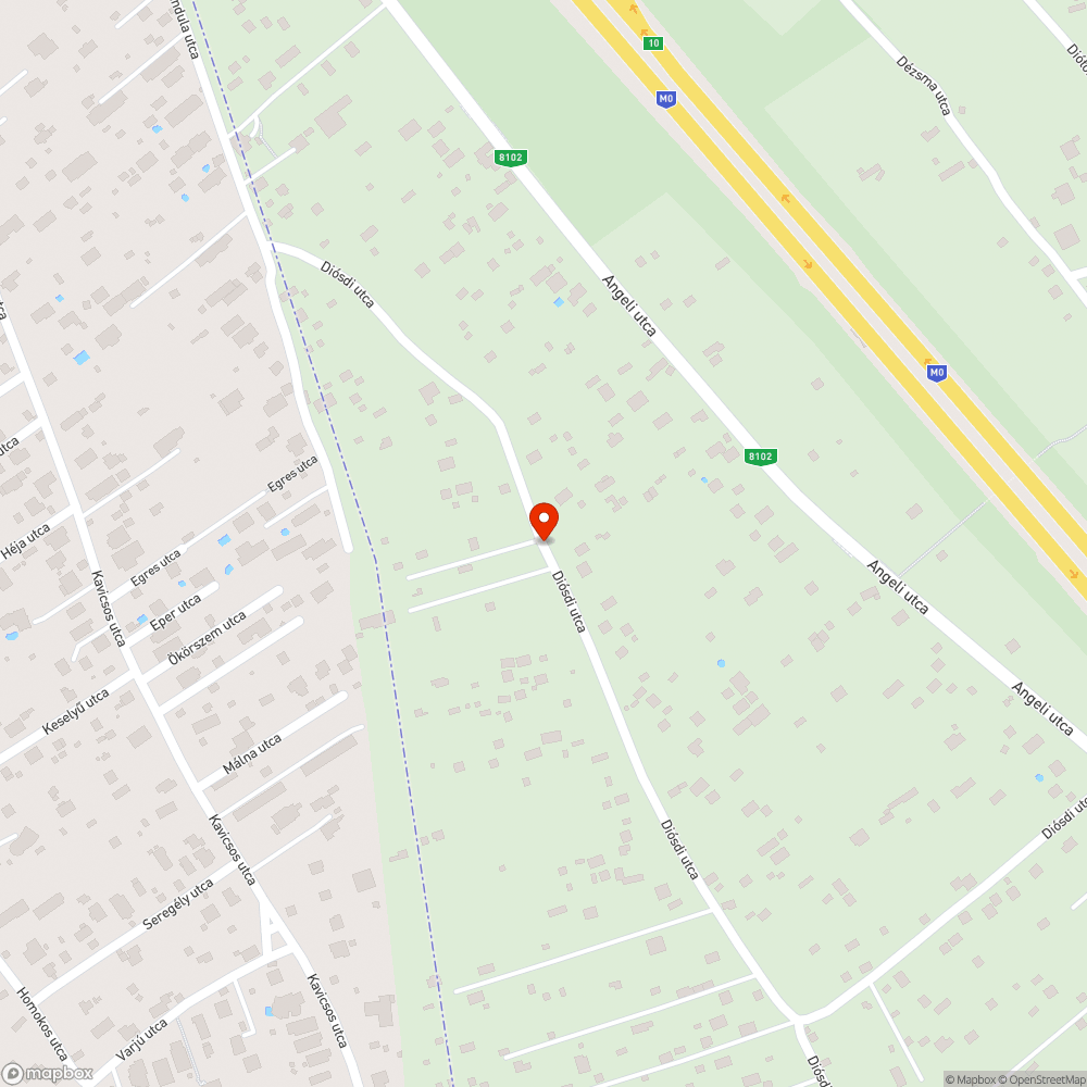 Diósdi utca kátyús bejelentés helye