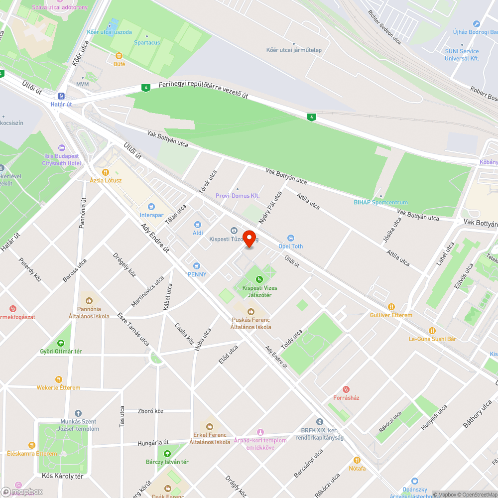 Elhagyott roncs bejelentés helye