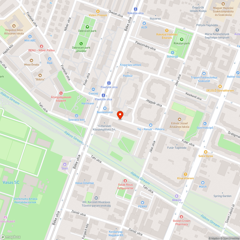 Sérült, graffitis telefonfülke bejelentés helye