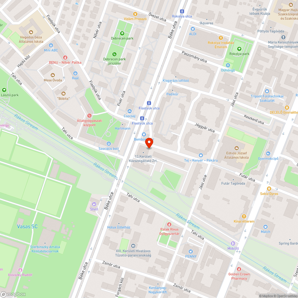 Megsüllyedt aknafedél bejelentés helye