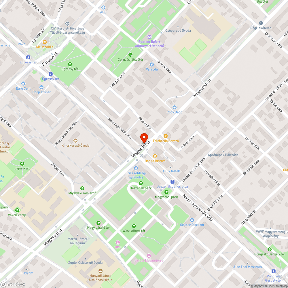 Rosszul lejtetett kerékpársáv bejelentés helye