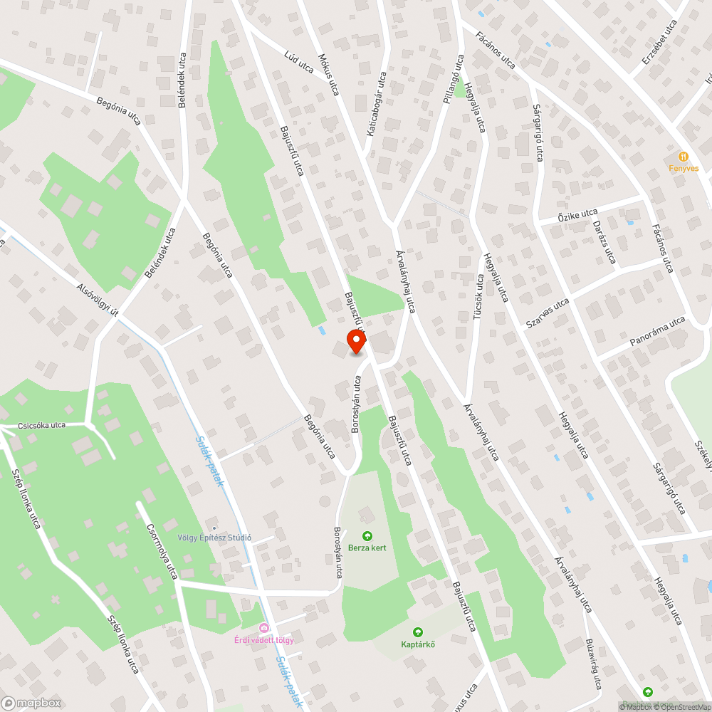 Teljesen járhatatlan útszakasz bejelentés helye