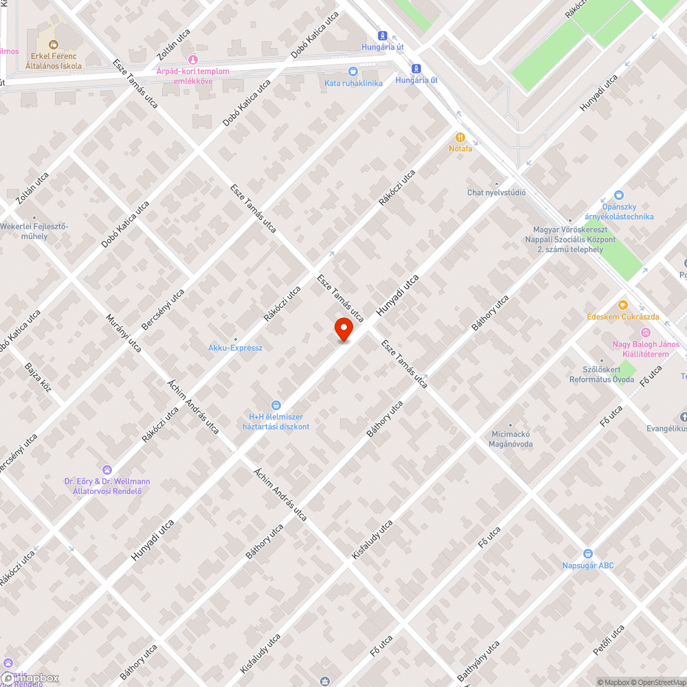 Elhagyott szemét tároló utánfutó bejelentés helye